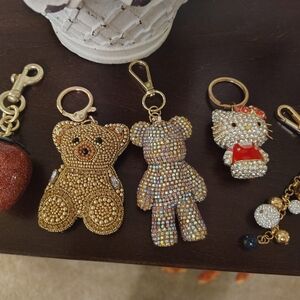 Gold and Multicolor Keychains